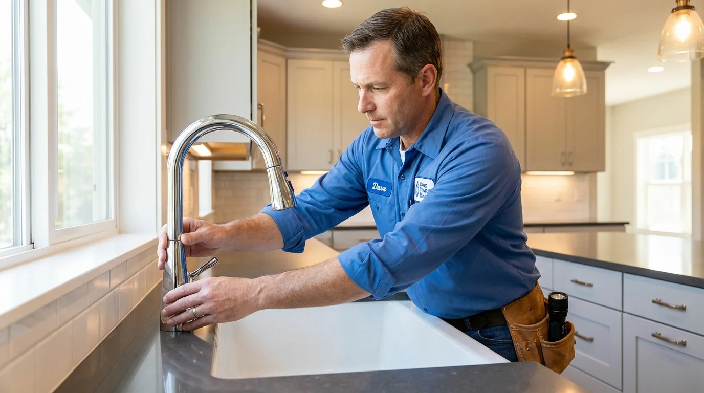 Kitchen faucet installation by Johns Plumbing LLC in Milo